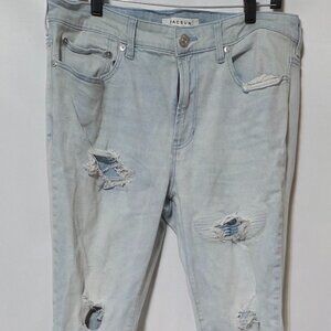 Pacsun Stacked Skinny Stretch Destressed Light Wash Men’s 34x32 Denim Jeans